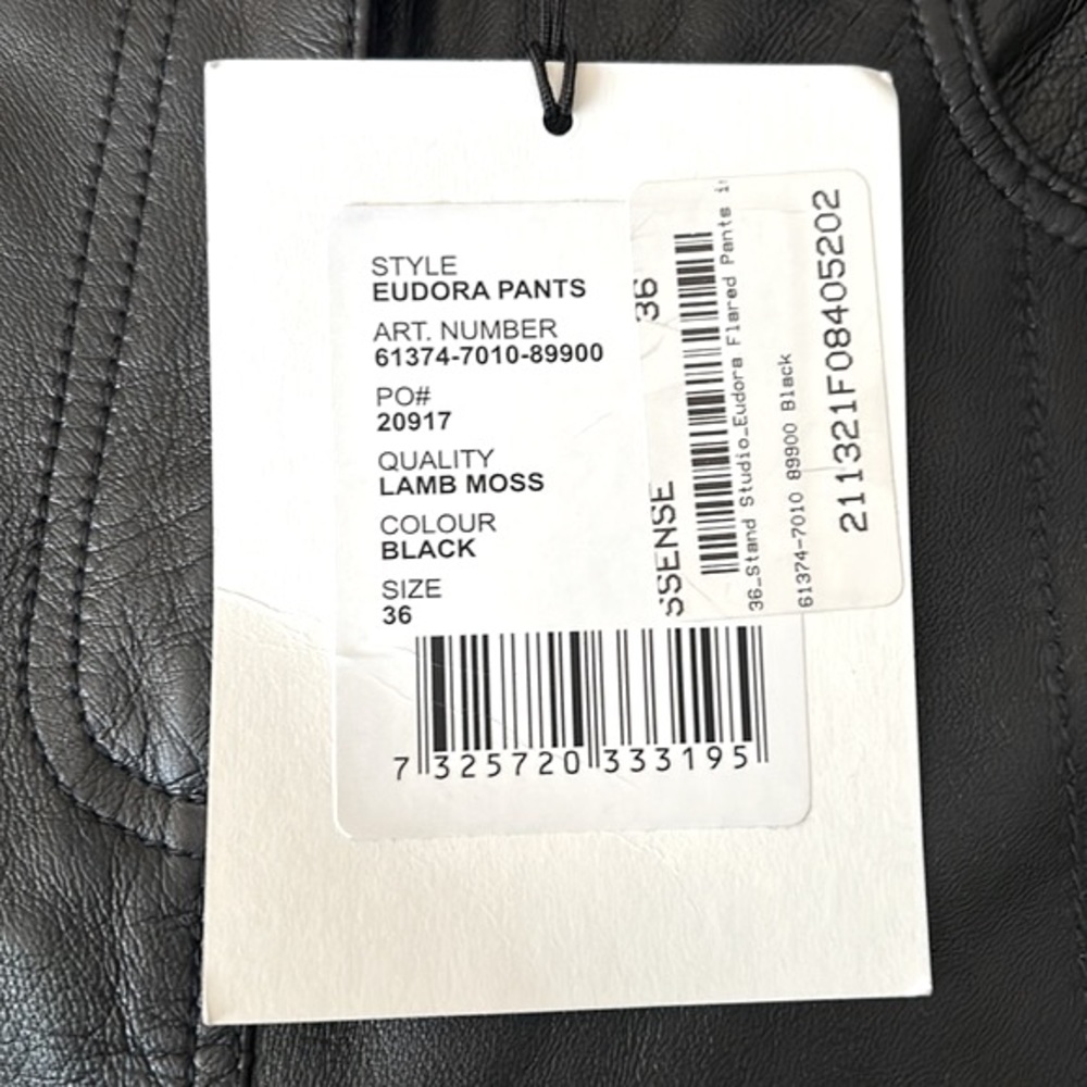 NWT Stand Studio Black Leather Eudora Pants size 36 - Picture 5 of 9